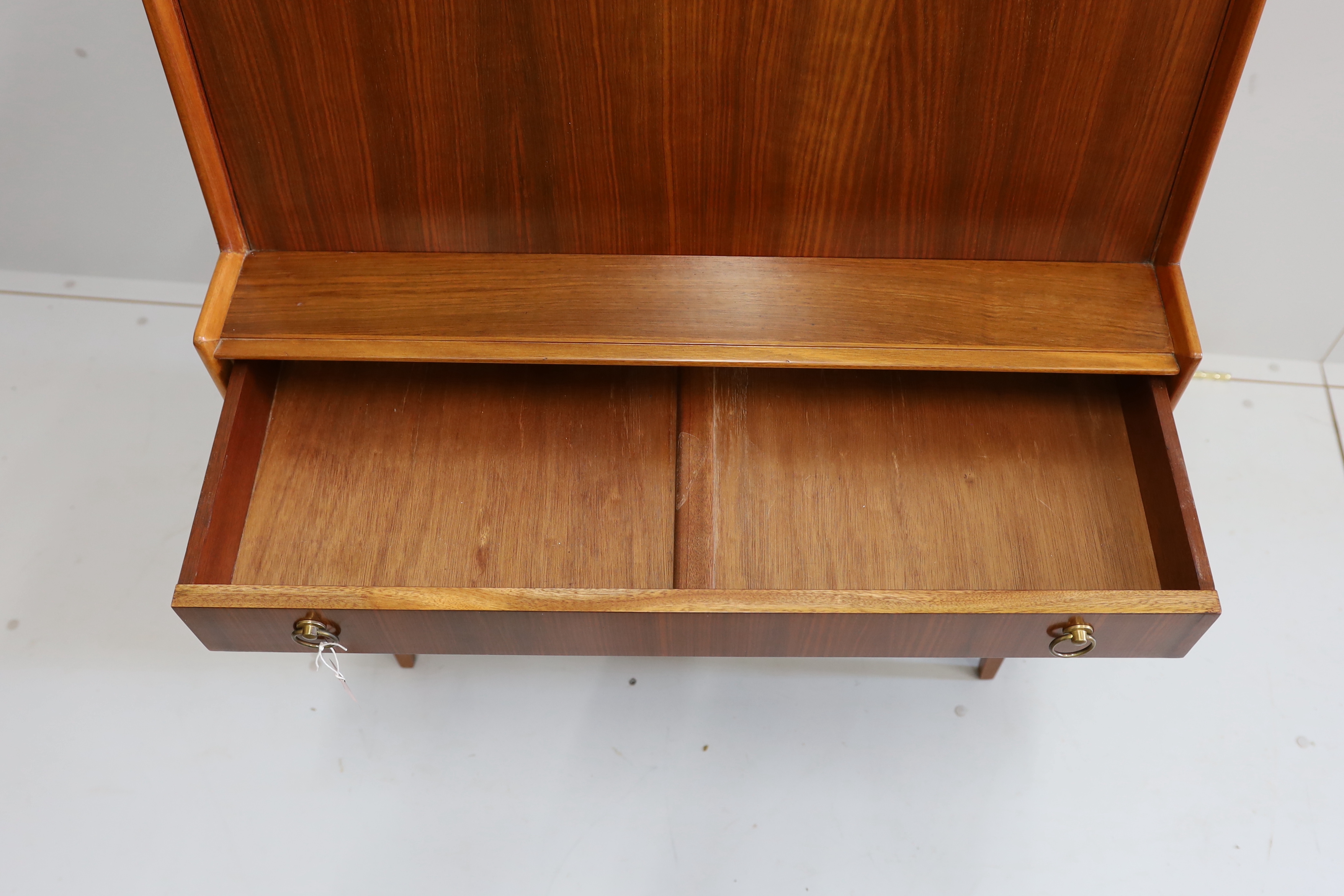 Richard Hornby for Heals - a teak bureau, width 84cm, depth 41cm, height 108cm